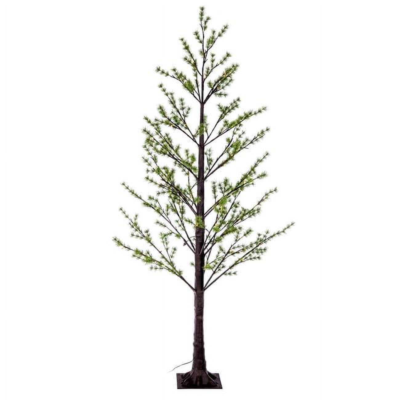 Vickerman X220670 7 ft. 150 Warm White LED Mini Pine Twig Tree, Green