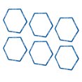thumbnail image 3 of 6 Pcs Anneau d'Entraînement Hexagonal Épaissi pour Sports, Football, Cour, 3 of 14
