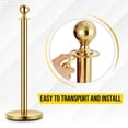 thumbnail image 4 of Gold Stanchion Posts with 5 FT Red Velvet Ropes – Elegant Crowd Control Barriers for VIP Events, Red Carpets, Weddings & More, 4 of 8