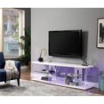 thumbnail image 3 of Bowery Hill Modern Wood Storage 60-Inch TV Stand in White, 3 of 3