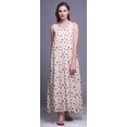 thumbnail image 3 of Bimba Robe de Nuit en Rayonne pour Femmes Maxi Imprimée Tenue de Sommeil Robe de Nuit-2x, 3 of 5