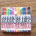 thumbnail image 1 of Qiopertar 8/12 Pack Water-Based Whiteboard Pen, Erasable Markers with Black Red Green Blue, Dry Erase Pens for Office, 1 of 7