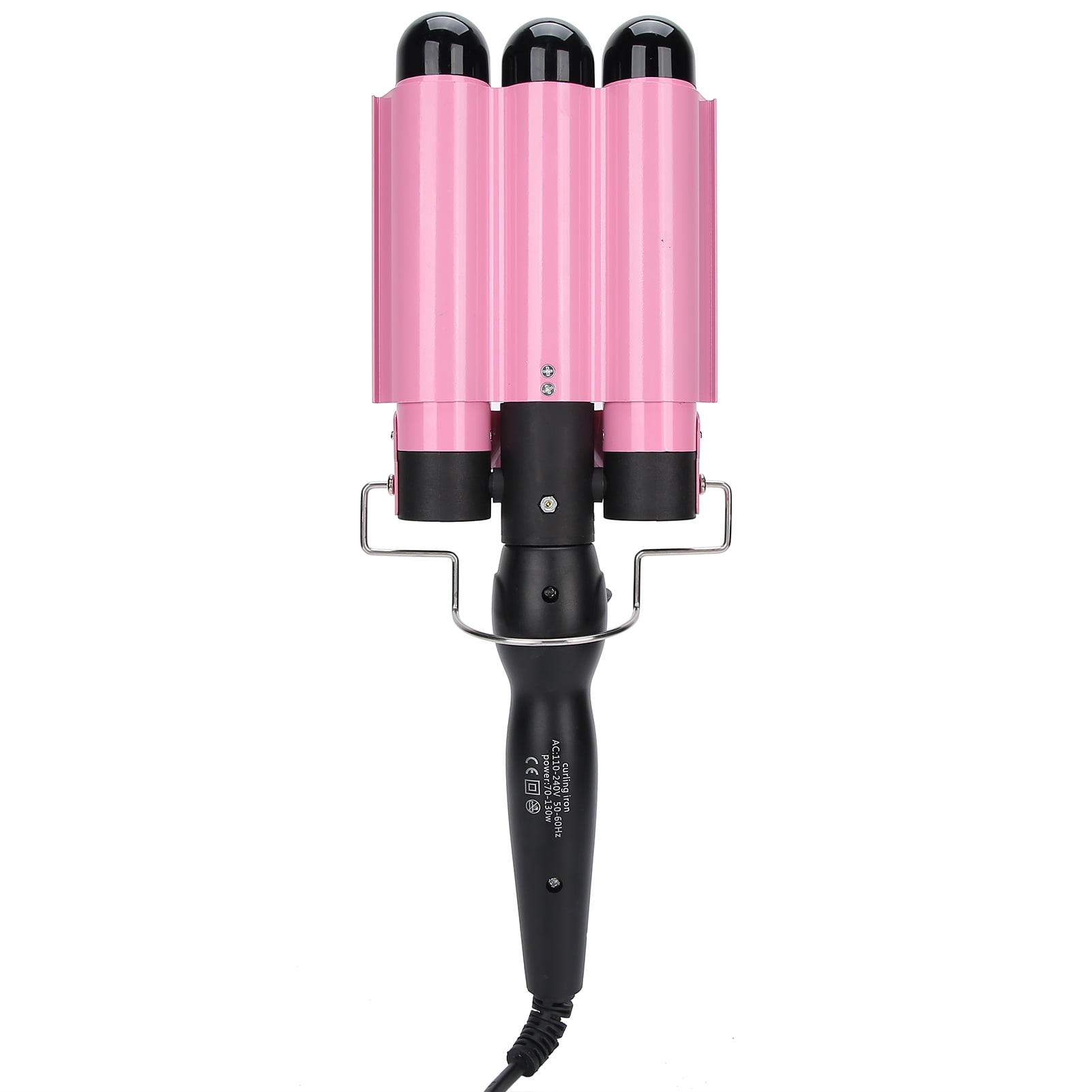 3 Barrel Curling Iron Wand Hair Curler Waver Styling Tool Pink Alloy 110V~240V