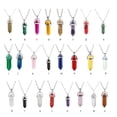 thumbnail image 2 of maskred Hexagon Column Charm Findings Handmade Holiday Hanging Pendants Crystal Necklace Earring Keychains Decorations Peacock Stone 1Set, 2 of 6