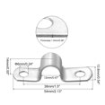 thumbnail image 2 of Unique Bargains 12mm Rigid Pipe Strap Clamp, 10 Pcs 304 Stainless Steel Two Hole U-shape Tube Clip, 2 of 5