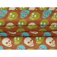 thumbnail image 4 of oneOone Velvet Rust Brown Fabric Skull Sewing Craft Projects Fabric Prints By Yard 58 Inch Wide, 4 of 5