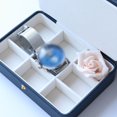 thumbnail image 2 of Xingzhi Jewelry Storage Box PU Leather Big Portable for Jewellery Care Rings Girls Blue, 2 of 9