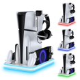thumbnail image 1 of PS5 Slim Bracket And Cooling Station, With RGB LED Controller, Charging Station For PlayStation 5, PS5 Controller Charger For Dual Sensing And Edge Controller, PS5/PS5 Slim Accessory Cooling, 1 of 9