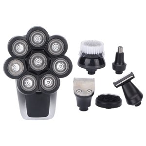 8D Kit de rasoir électrique pour les hommes, IPX7 Lames flottantes à moulure automatique étanches