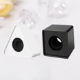 thumbnail image 3 of SHISUYAN 2Pcs Portable ABS Injection Molding Triangle and Square Shaped Interview Mic Microphone Logo Flag Station Logo (Black and White), 3 of 8