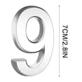 thumbnail image 2 of Dvkptbk Plastic Digital Stickers 3 Inch Silve Modern House Numbers Mailbox Numbers 0-9 Self-Adhesive Street Door Home Address Metal Numbers for Outside or Inside Signs Easy Install Home Decor, 2 of 2