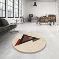thumbnail image 4 of Ahgly Company Tapis d'Intérieur Lavable en Machine Carré Beige Blé Transitionnel, 5 Pieds Carré, 4 of 7
