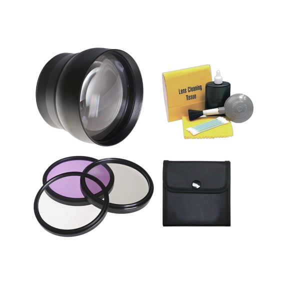 Fujifilm Finepix S9600 2.2x Haute Définition Super Téléobjectif + Kit de Filtres 3 Pcs 58mm + Kit de Nettoyage Nwv Direct 5 Pcs