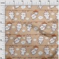 thumbnail image 3 of oneOone Cotton Cambric Light Brown Fabric Asian Kawaii Rabbit Craft Projects Decor Fabric Printed By The Yard 42 Inch Wide, 3 of 4
