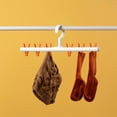 thumbnail image 1 of Vaidha Windproof Sock Clips Hanger, Clothes Drying Rack With 360鎺?Swivel Hook And Strong Clips For Drying And Organize Underwear, Socks, Hats, Scarves, Pants, 1 of 9