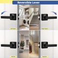 thumbnail image 3 of Poignées de Porte Carrées Modernes Levier de Porte de Passage Poignée Intérieure de Porte Levier Sans Clé Non Verrouillable Ensemble [pour Portes de Couloir Ou de Garde-Robe] Réversible pour Portes des Côtés Droit et Gauche, 3 of 6