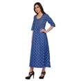 thumbnail image 2 of Moomaya Robes Imprimées à Manches 3/4 pour Femmes Vêtements Indiens Tunique Longue, 2 of 5