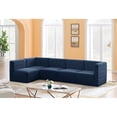 thumbnail image 2 of Meridian Furniture Quincy Sectionnel Modulaire en Velours Bleu Marine, 2 of 13