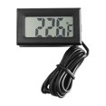 thumbnail image 1 of Mini Digital LCD Thermometer - External Probe (1m) for Fridge Freezer Refrigerator Aquarium, -50~+110°C, Compact Black, 1 of 6