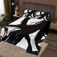 thumbnail image 2 of Erosebridal Futuristic Stripe Coverlet Set Queen, Abstract Geometric Bedding Set, Minimalism Decor, 2 of 5