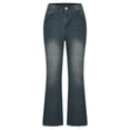 thumbnail image 3 of jovati Spring and Summer New Solid Button Zipper Straight Denim Fashion Casual Jeans Pants, 3 of 7