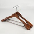 thumbnail image 1 of High-Grade Wide Shoulder Wooden Coat Hangers - Solid Wood Suit Hanger, 1 of 7