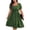 Green, variant on hotojiny Plus Size Dresses for Curvy Women Vintage Polka Dot Flowy A-Line Dress Elegant Puff Short Sleeve Tie Waist Cocktail Dress