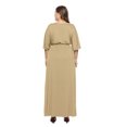 thumbnail image 2 of U.Vomade Robe d'Été pour Femme Grande Taille, Couleur Unie, Manches Courtes, Col Rond, Robe Décontractée, 2 of 6