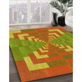thumbnail image 3 of Ahgly Company Tapis d'Intérieur Ronds Transitionnels Lavables à la Machine, Brun Acajou, 3 Pieds Rond, 3 of 7