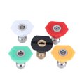 thumbnail image 2 of Pressure Washer Nozzle, Stainless Steel Different Jet Angle Simple  Pressure Washer Tip 5PCS Compact  For Washing Car For Garden For Sidewalk, 2 of 8
