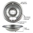 thumbnail image 4 of Range Kleen 10124XZ Chrome Style A Drip Pans Sets of 4, 3 6 Inch and 1 8 Inch, 4 of 5