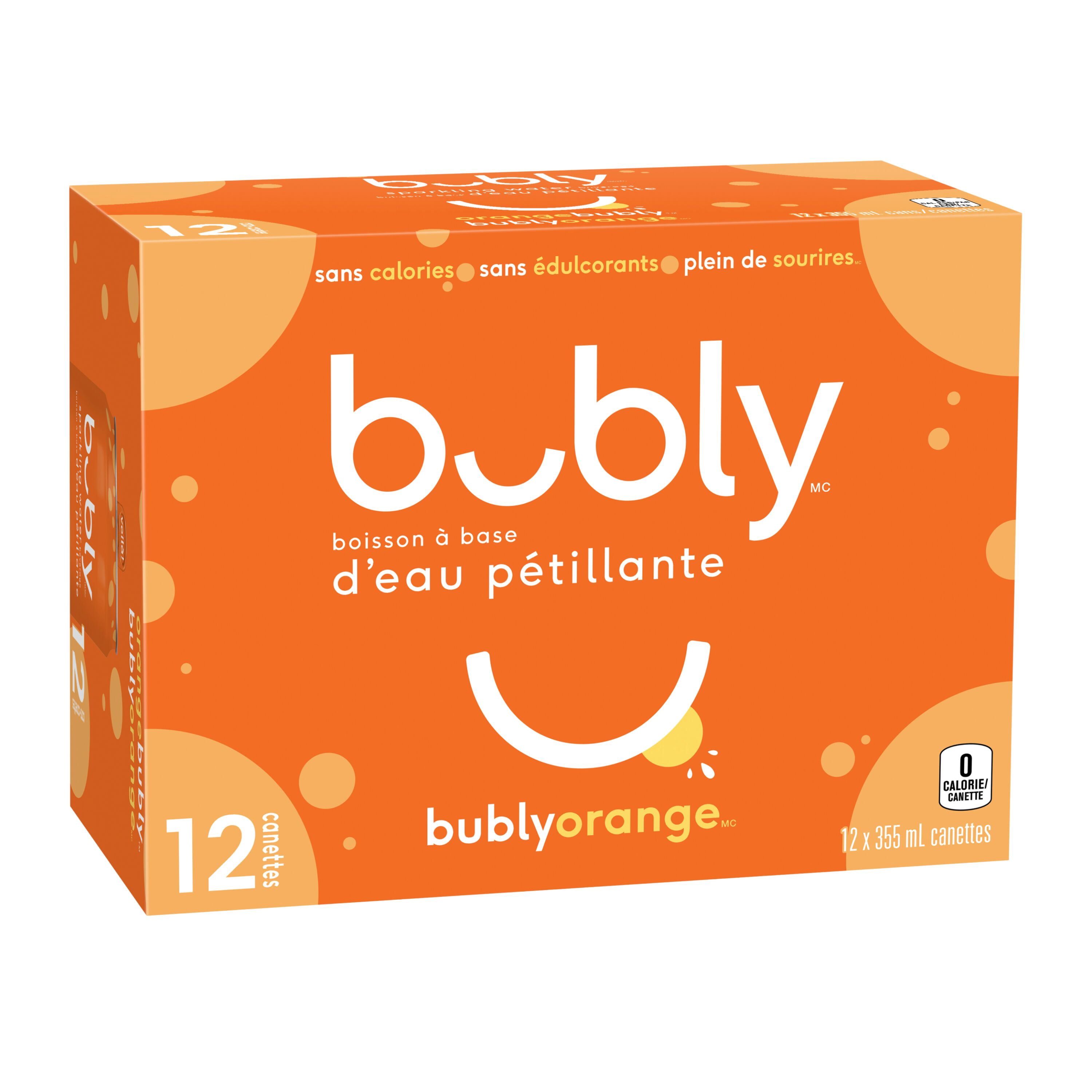 Bubly™ Eau Pétillante Saveur Orange 12 x 355 ml, Canettes