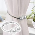 thumbnail image 1 of Embrasses de Rideaux Blanc Perle Embrasses de Rideaux Perlées pour Maison Draperies Décoratives Embrasses de Fenêtre Supports de Rideaux 1 Pce, 1 of 9
