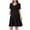 Black, variant on Tranfacy Women's Short Sleeve Maternity Dress,Casual Maternity Dress,Solid Color Maternity Dress Short Sleeve V-Neck Button Down Front A-Line Pregnancy Gown