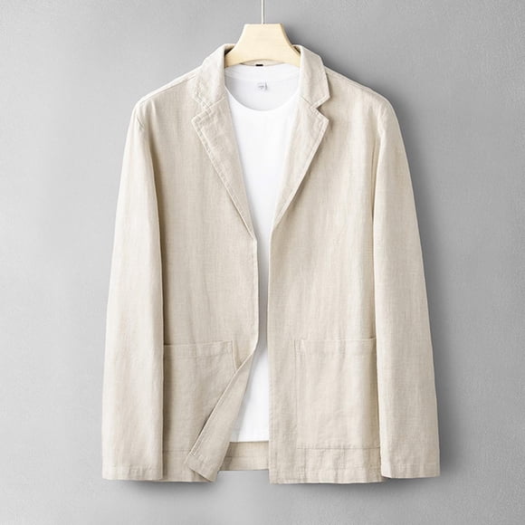 LOVZFMLL Jackets for Men Man Fashion Casual Comfy Solid Long Sleeve Turndown Collar Casual Outwear Blazer