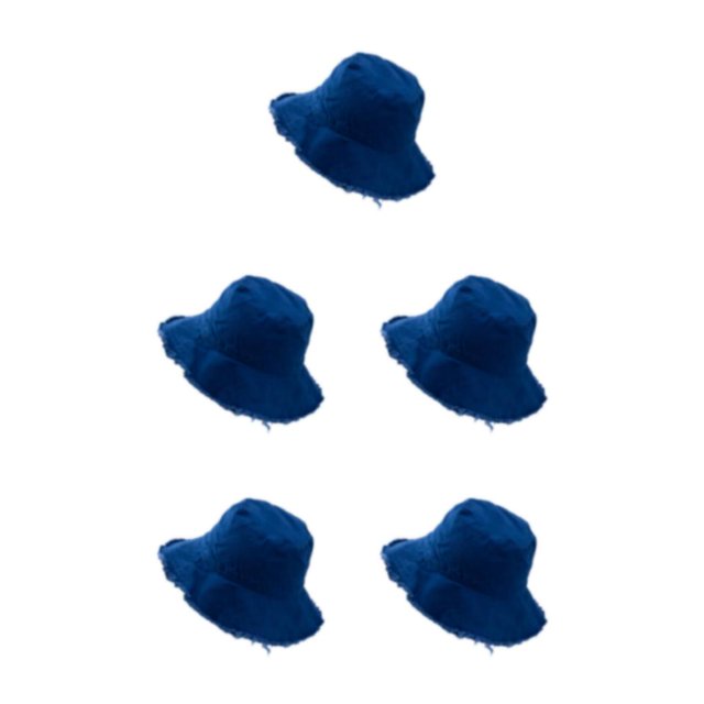 kurtrusly Bucket Hat Fashionable Sun Protection For Outdoor Activities Casual Comfort dark blue 5Set