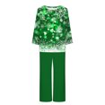 thumbnail image 5 of Pisexur Pyjama de Noël pour Femmes Ensemble Deux Pièces Tendance des Fêtes Imprimé Flocon de Neige Pyjamas de Noël Décontractés Manches Longues Col Rond Hauts Pantalons de Pyjama Tenue de Nuit, 5 of 5