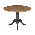 thumbnail image 3 of International Concepts T41-42DP 42 Po. Table de Piédestal Ronde à Double Abattant, Hickory et Pierre, 3 of 5
