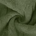 thumbnail image 5 of Yuyuzo Chandail Surdimensionné pour Femmes Col Roulé Manches Longues Haut Torsadé Tricoté Chandail Douillet Couleur Unie, 5 of 5
