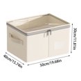 thumbnail image 3 of PUREKKI Visible Double Zipper Clothing Storage Box Household Thickening Storage Bag Wardrobe Large Storage Box, 3 of 6