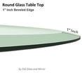 thumbnail image 3 of 30" Inch Round Glass Table Top 1/4" Thick Tempered Beveled Edge by Fab Glass and Mirror, 3 of 5