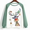 thumbnail image 4 of Costumes de Noël en Solde Col Rond Mode Décontractée Manches Longues Chandail en Molleton Imprimé de Noël Blouse Grande Taille pour Femmes, 4 of 4