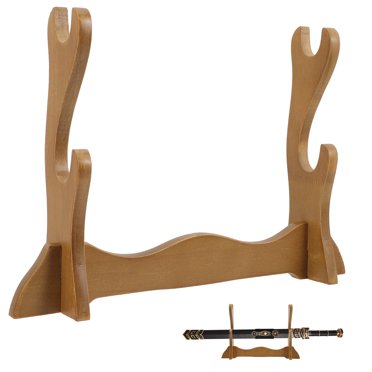Miangastore Solid Wood Sword Stand 2layer Medieval Sword Display Stand Katana Sword Holder