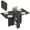 Black, variant on HOMCOM Folding Dining Table, Drop Leaf Table with 2-tier Shelves