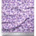 thumbnail image 1 of Soimoi Polyester Crepe Fabric Leaves & Floral Block Printed Fabric 1 Yard 42 Inch Wide, 1 of 3