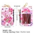 thumbnail image 3 of Hearth & Gear Vertical Zipper Card Holder Keychain Slim Bifold Wallet With Secure Pocket And Metal Hook For Easy Carry, 3 of 4
