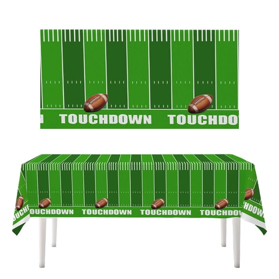 TIELUTT Border : Themed Kids' Birthday Party Tableware Set Football Plates Napkins Tablecloth & round End Table Cover 80x80 Tablecloth Tablecloths Tablecloth Rectangle Table Oval Tablecloth