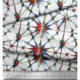 thumbnail image 2 of Soimoi polyester Crepe Fabric Floral Tie-Dye Print Fabric by the Yard 52 Inch Wide, 2 of 3