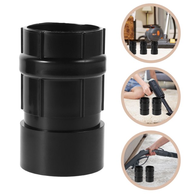 FONWILYO 5Pcs Vacuum Cleaner Hose Adapter Kit Black Plastic Convenient Replacement Coupler