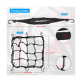thumbnail image 2 of 3Pcs Motorcycle Helmet Rope High Retractable Black Luggage Helmet Mesh Elastic Rope Strap with Cargo Net, 2 of 7